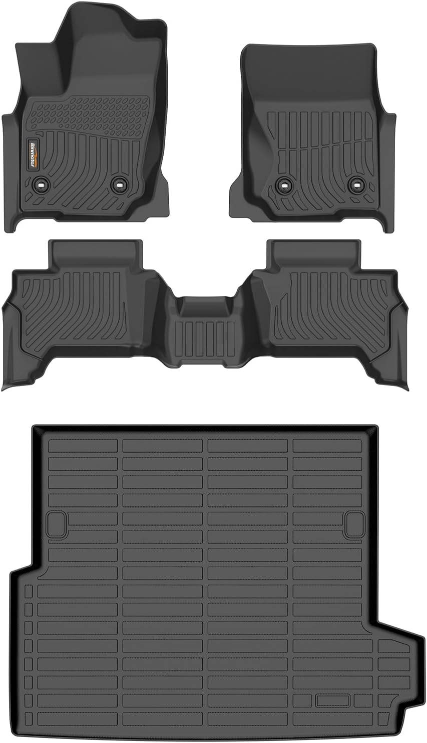 Binmotor-Floor Mats & Cargo Liner for 2025-2026 Toyota 4Runner Hybrid (Not for Gas), TPE All Weather Car Floor Mats Custom Fit for Toyota 4Runner Hybrid Accessories