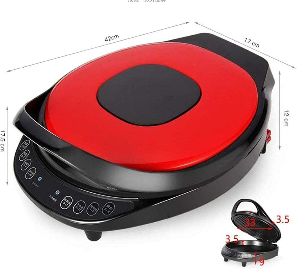 Indoor Korean Barbecue Grill BBQ Grill and Hot Pot Electric Grill Household Electric Baking Pan Non-Stick Smokeless Multi-Function Double-Sided Floating Frying Machine Thickening and Deepening 12 (Co