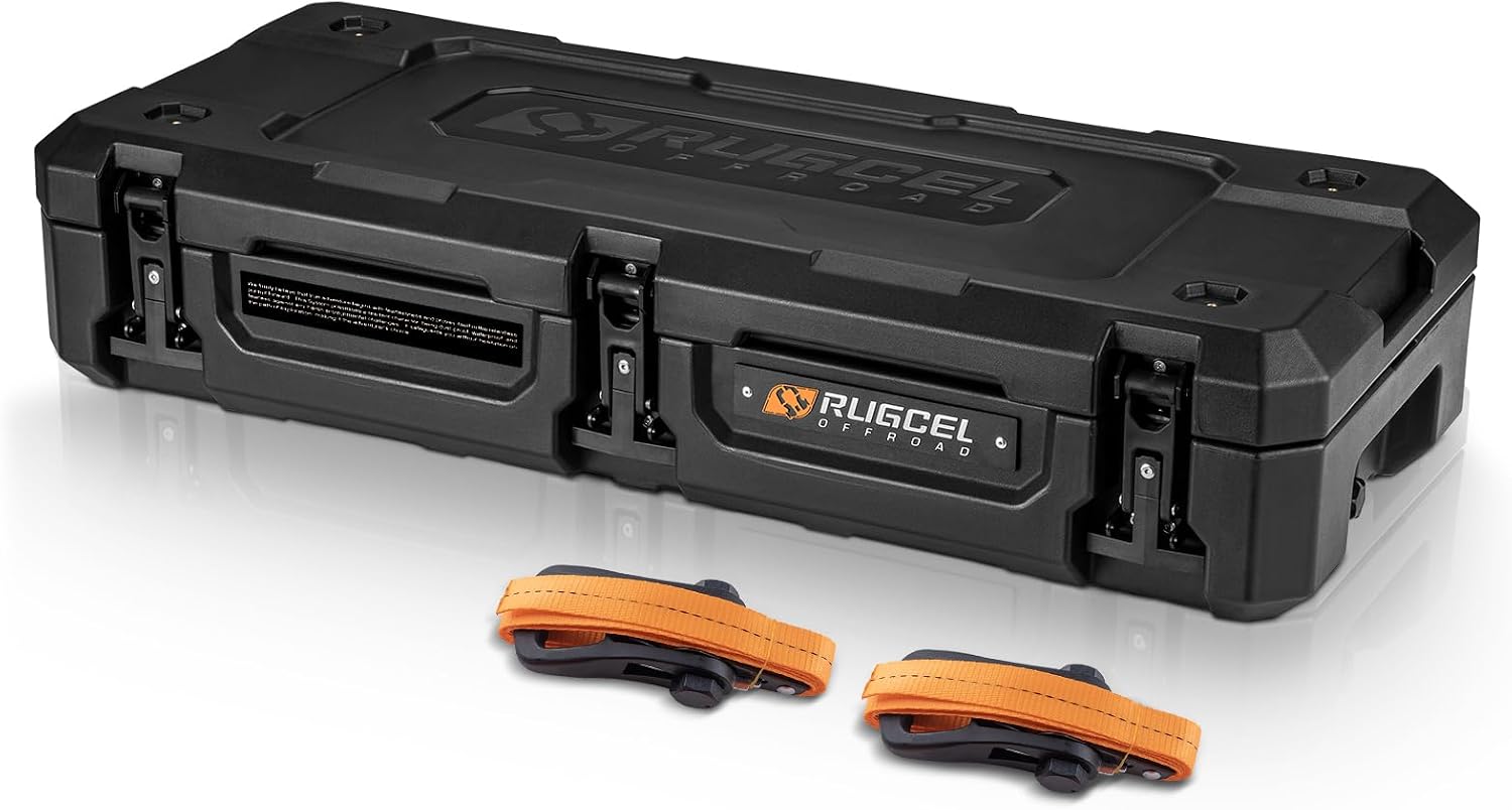 RUGCEL 98QT Waterproof Dry Storage Box - Heavy Duty Off-Road Case for Overland Trips, Car Camping, Roof Rack