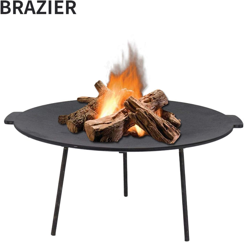 Outdoor Large Barbecue Tray Charcoal Korean BBQ Grill Outdoor Portable BBQ Grill Wrought Iron Oven with Air Blower And Carry Bag M (M)