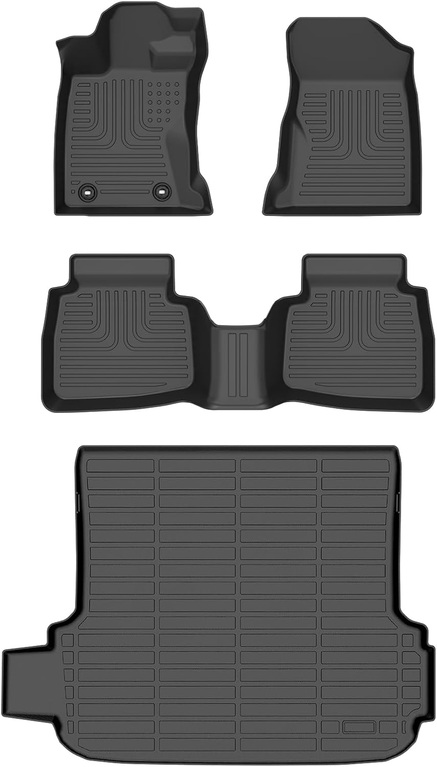 Binmotor-Floor Mats for Subaru Legacy/Outback 2020-2025, 2 Rows All Weather Car Mats, Waterproof TPE Liners for Subaru Legacy Accessories-Black