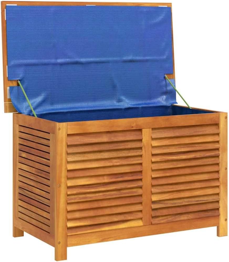 vidaXL Garden Storage Box Natural Wood Solid Acacia Wood