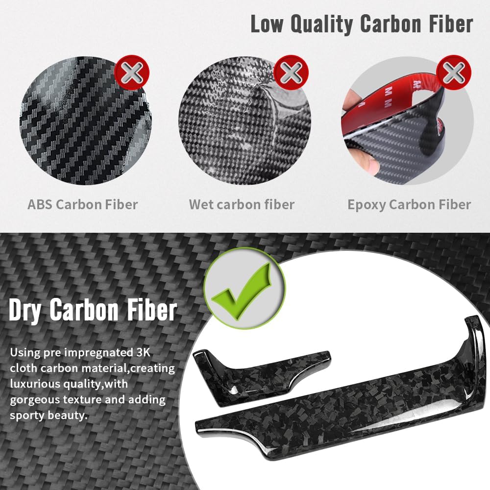 Genuine Carbon Fiber Center Consoles Dashboard Trin for Hyundai Ioniq 5 N Line N NE Limited XRT SEL Long Range 2022 2023 2024 2025 (Forged Carbon)