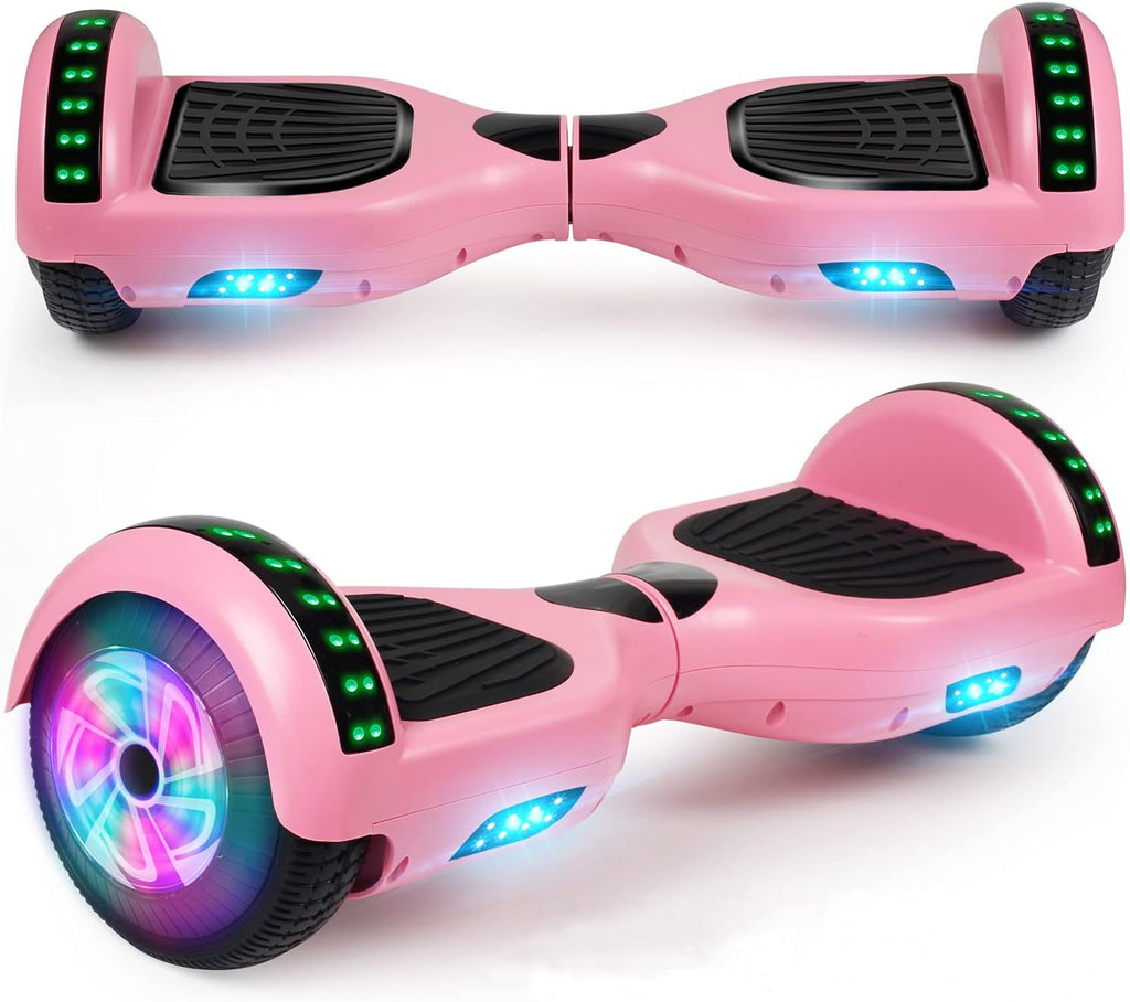 LIEAGLE Hoverboard, 6.5' Self Balancing Scooter Hover Board with Bluetooth Wheels LED Lights for Kids Adults