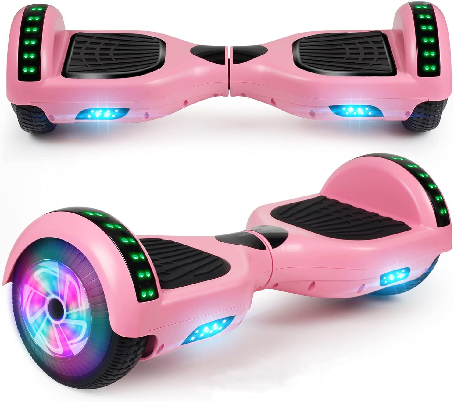 LIEAGLE Hoverboard, 6.5' Self Balancing Scooter Hover Board with Bluetooth Wheels LED Lights for Kids Adults