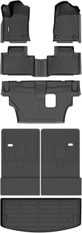 GINOWY-Floor Mats & Cargo Liner for Dodge Durango 2016-2026 (Only for 7 Seats), TPE All Weather Car Floor Mats Durango Cargo Liner Trunk Mat Durango Trunk Liner, Waterproof Durango Accessories