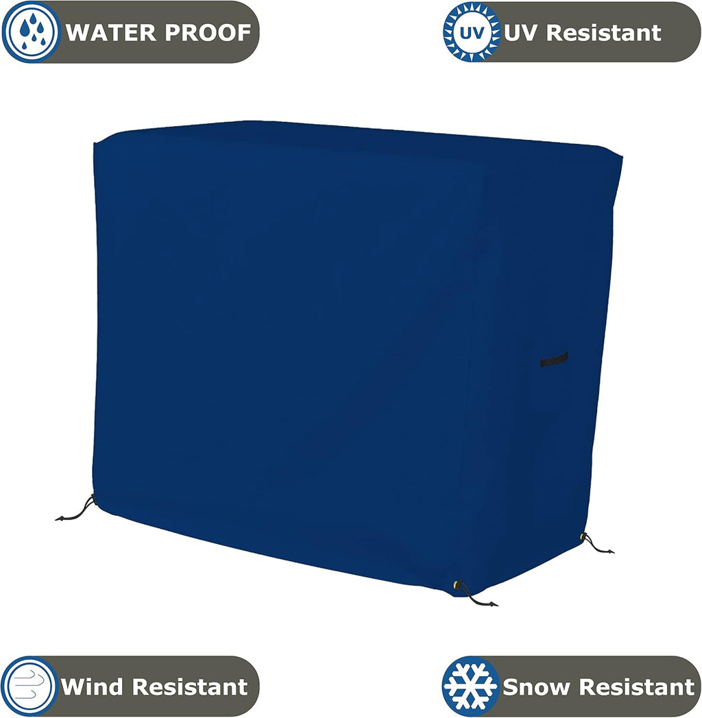 Bar Cart Cover 18 Oz Waterproof 100% Weather Resistant cart Cover with Air Pockets & Drawstring for Sung Fit (34'(H) x 50'(W) x 30'(D), Blue)