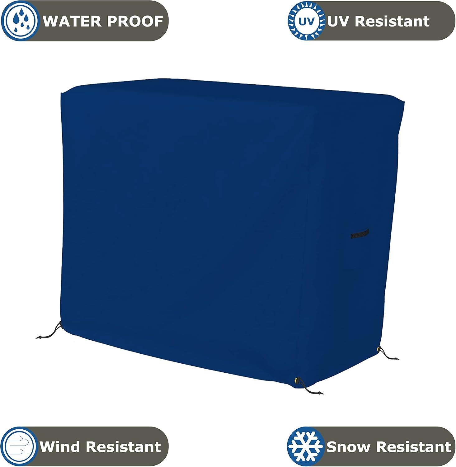Bar Cart Cover 18 Oz Waterproof 100% Weather Resistant cart Cover with Air Pockets & Drawstring for Sung Fit (34'(H) x 50'(W) x 30'(D), Blue)