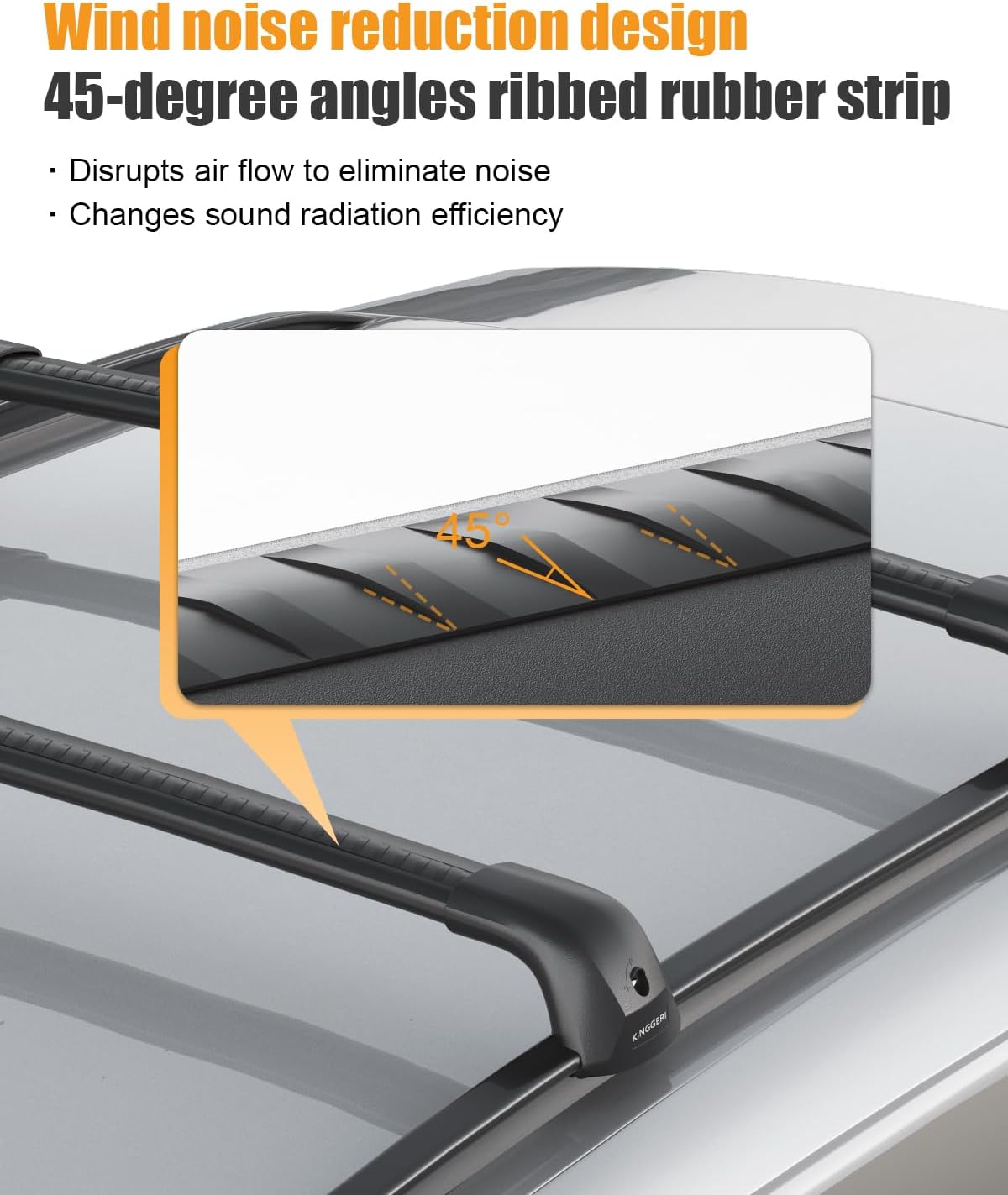 KINGGERI 330lb Lockable Roof Rack Cross Bars Compatible with 2021-2026 Chevy Tahoe & Suburban, GMC Yukon XL, Cadillac Escalade ESV with Flush Side Rails, Heavy Duty Rooftop Aluminum Accessories