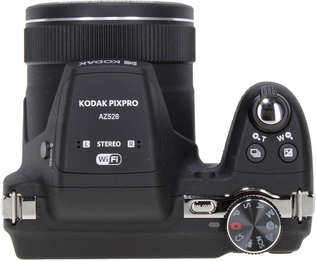 Kodak PIXPRO Astro Zoom AZ528 16MP Vlogging Digital Camera (Black) with 52x Optical Zoom 24mm Wide Angle Lens Bundle Including 64GB Memory Card + Vlogger Tripod + Lens Cleaning Ki + More Accessories