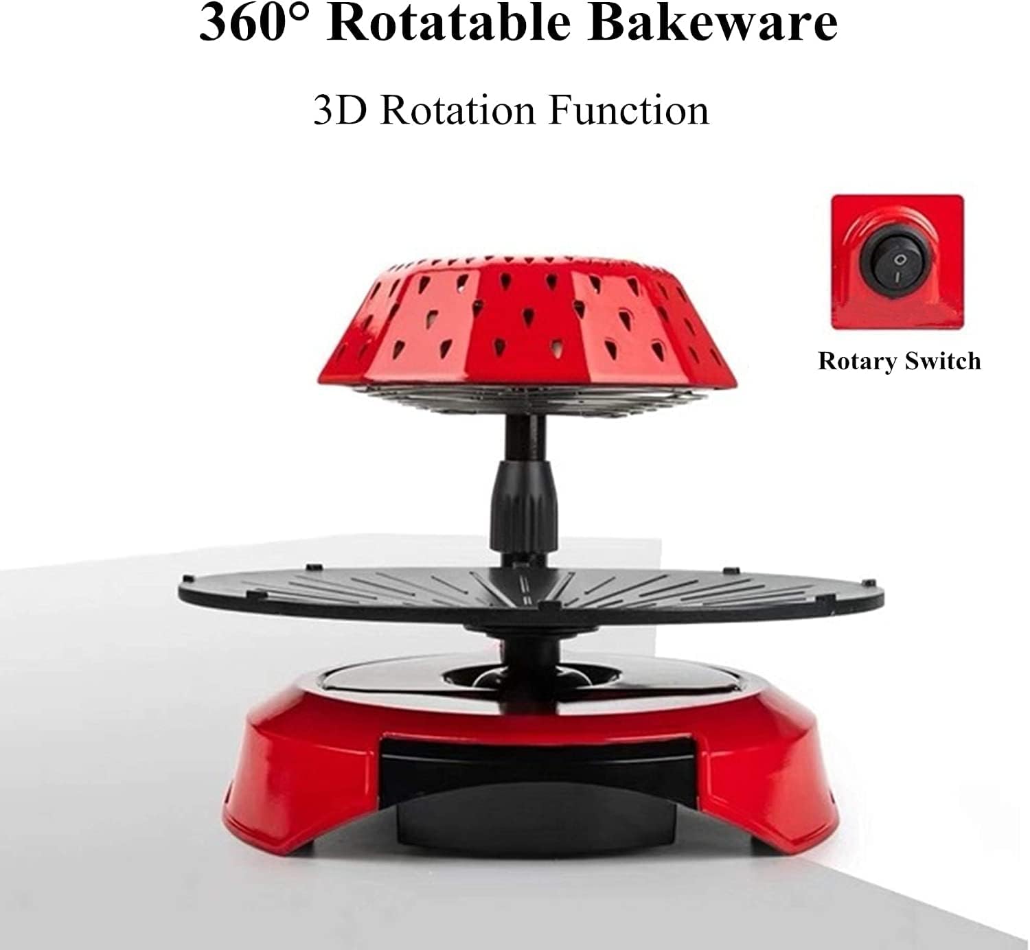Safety Certification 1390W Electric BBQ Grill Health Barbecue Grill Automatic Rotation Korean Non Stick Pan Plate Infrared Smokeless Grill for BBQ Party Black