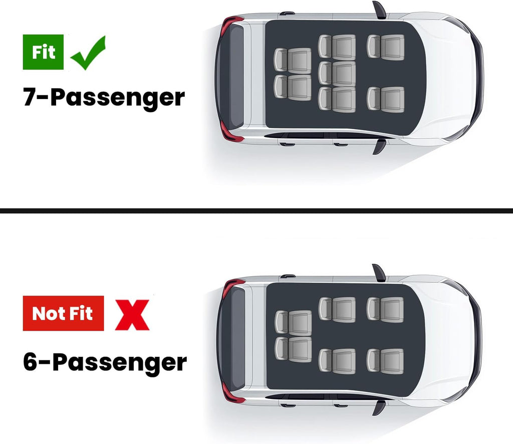 LASFIT Floor Mats & Cargo Mats for KIA EV9 2026 2025 2024 (Only Fit for 7-Seats), All Weather TPE Custom Fit Kia EV9 2024-2026 Full Set Car Accessories Floor Liners