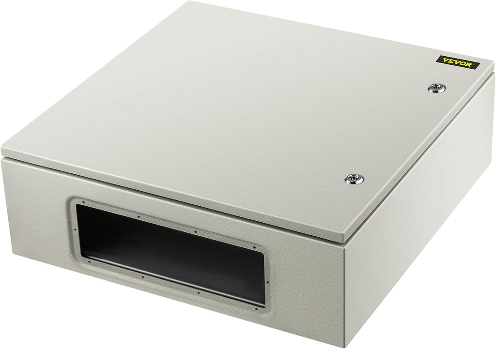 VEVOR NEMA Steel Enclosure, 24 x 24 x 8'' NEMA 4X Steel Electrical Box, IP66 Waterproof & Dustproof, Outdoor/Indoor Electrical Junction Box, with Mounting Plate