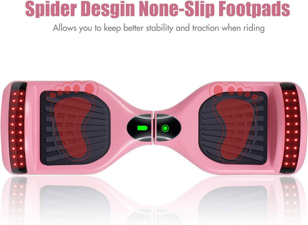 LIEAGLE Hoverboard, 6.5' Self Balancing Scooter Hover Board with Bluetooth Wheels LED Lights for Kids Adults