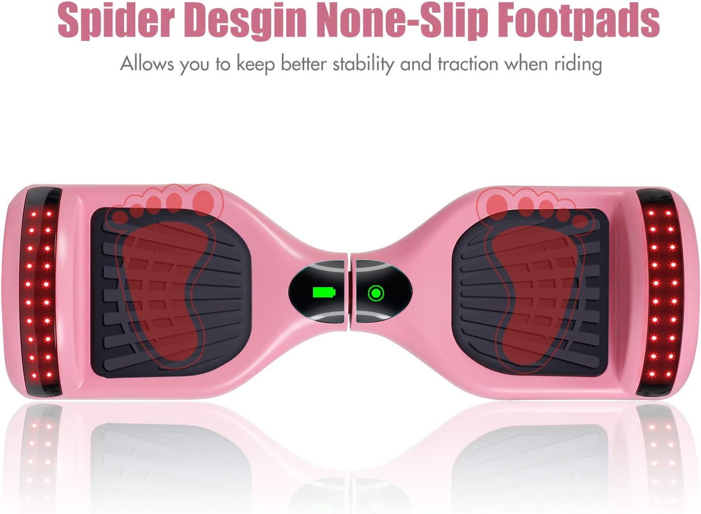LIEAGLE Hoverboard, 6.5' Self Balancing Scooter Hover Board with Bluetooth Wheels LED Lights for Kids Adults