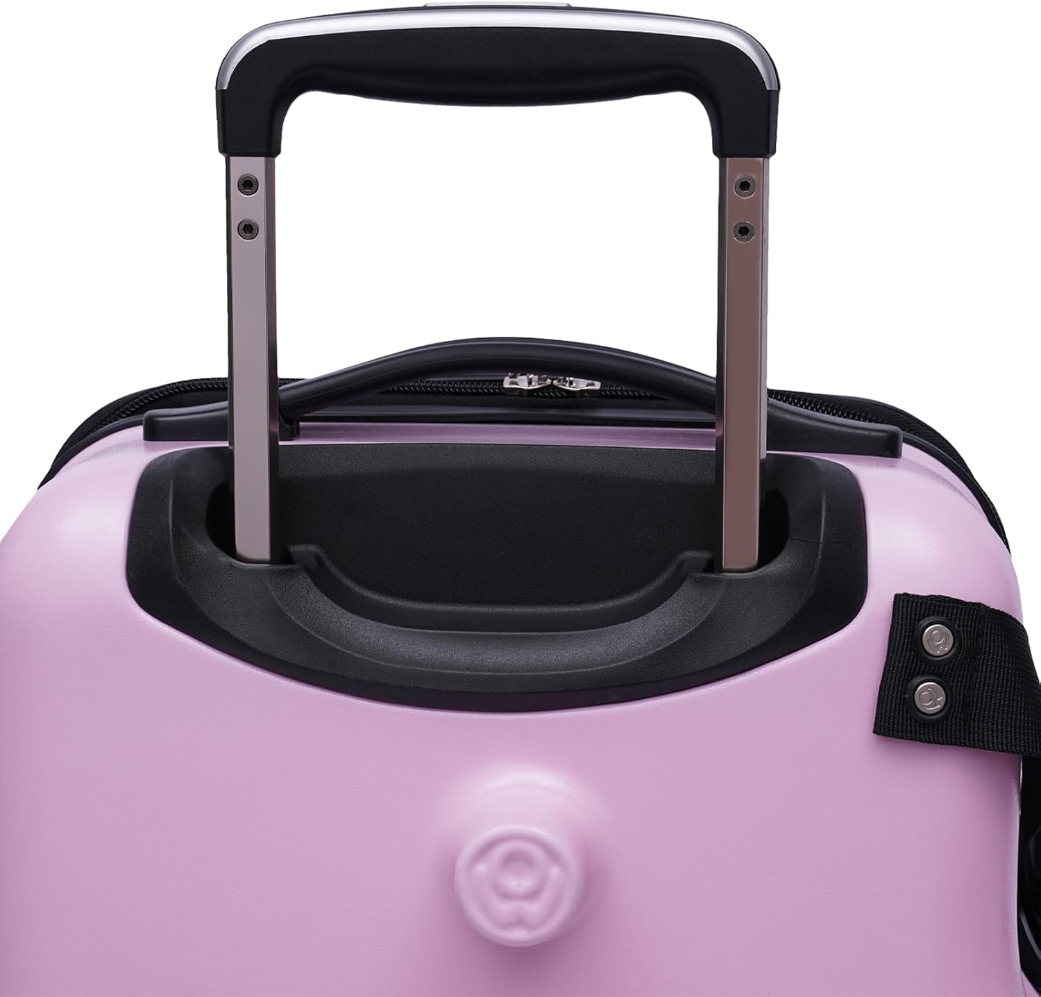 24' Kids Ride On Suitcase with Wheels & Safety Belt, Ride-On Suitcase with DIY Stickers & with Password Lock, Suitcase for Boys & Girls Ages 4-12 Years (Pink)
