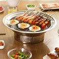 Charcoal Barbecue Grill, Household Korean BBQ Grill, Portable Camping Grill Stove, Tabletop Smoker Grill for 1-2 People (A 35 * 12.5cm)