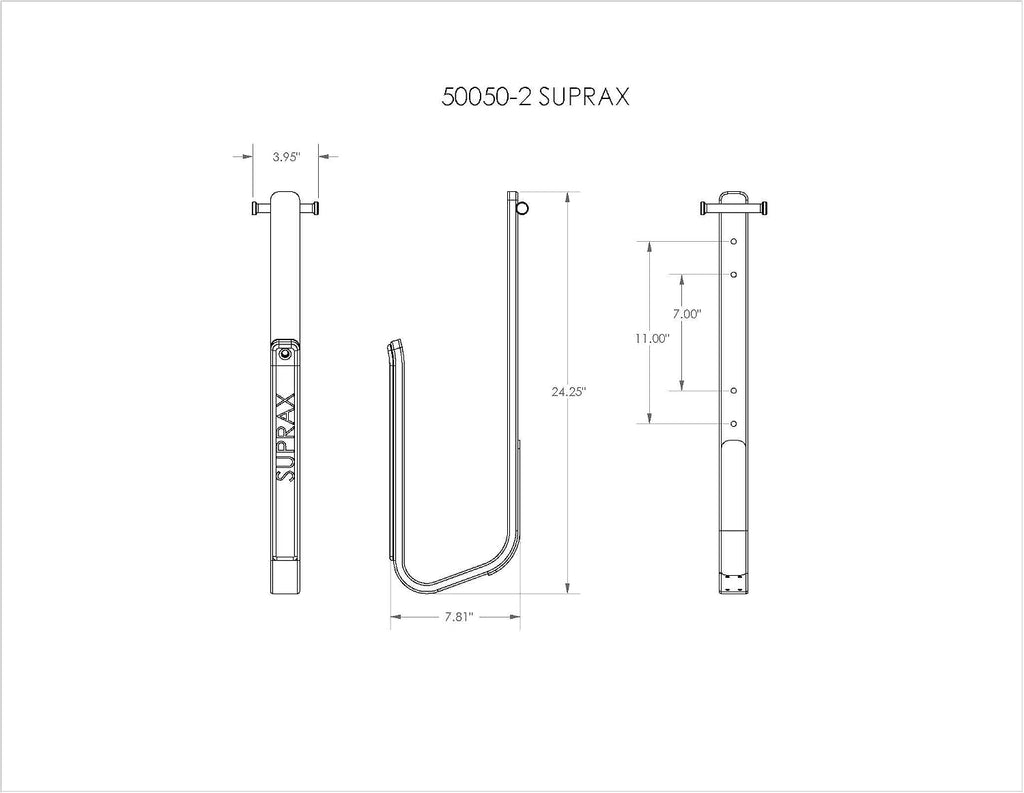 SurfStow Transport SUPRax 50050-2, Stand-Up Paddleboard Rack, Boat Mount, Single Board System