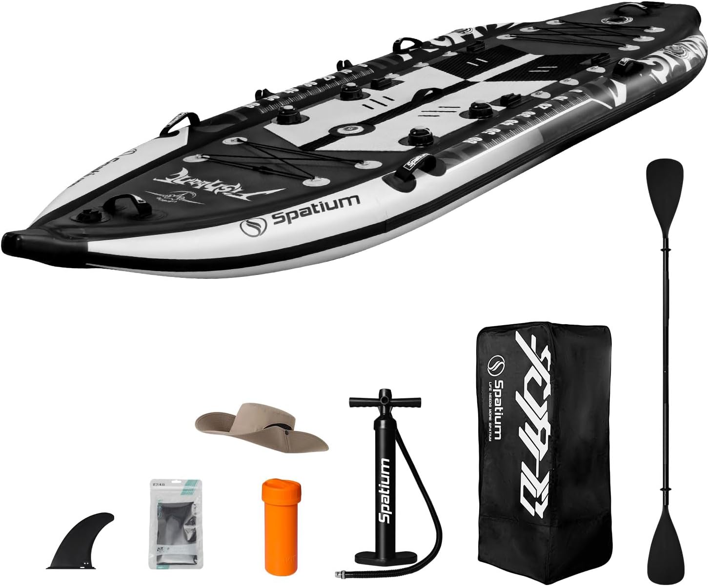 Fishing Paddle Board Triple Chamber Inflatable Stand Up Paddle Board 11'*48'*6',Fishing Kayak withPremium Accessories,Capacity 660 LBS