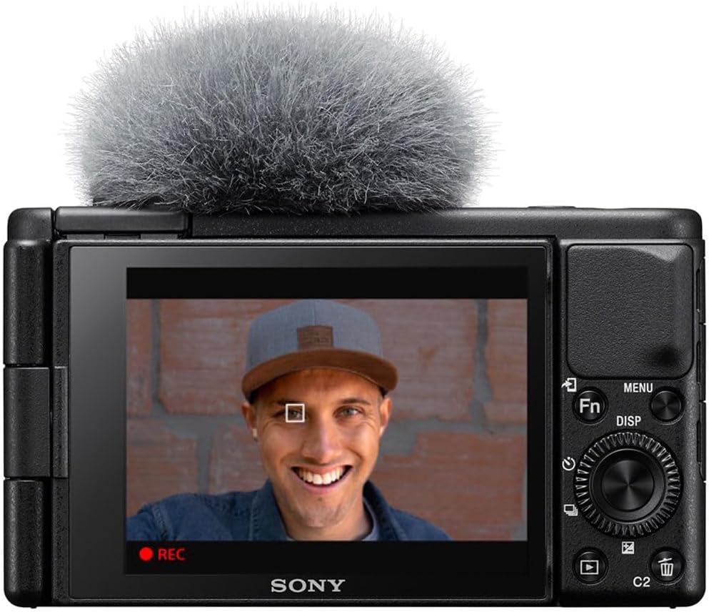 Sony ZV-1 Digital Camera Black DCZV1/B, 2 x 64GB Memory Card, Case, 3 x NP-BX1 Battery, Card Reader, LED Light, Corel Photo Software, HDMI Cable, Rode Compact Mic, Charger, and More