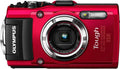 OM SYSTEM Olympus TG-3 Waterproof 16 MP Digital Camera (Red)