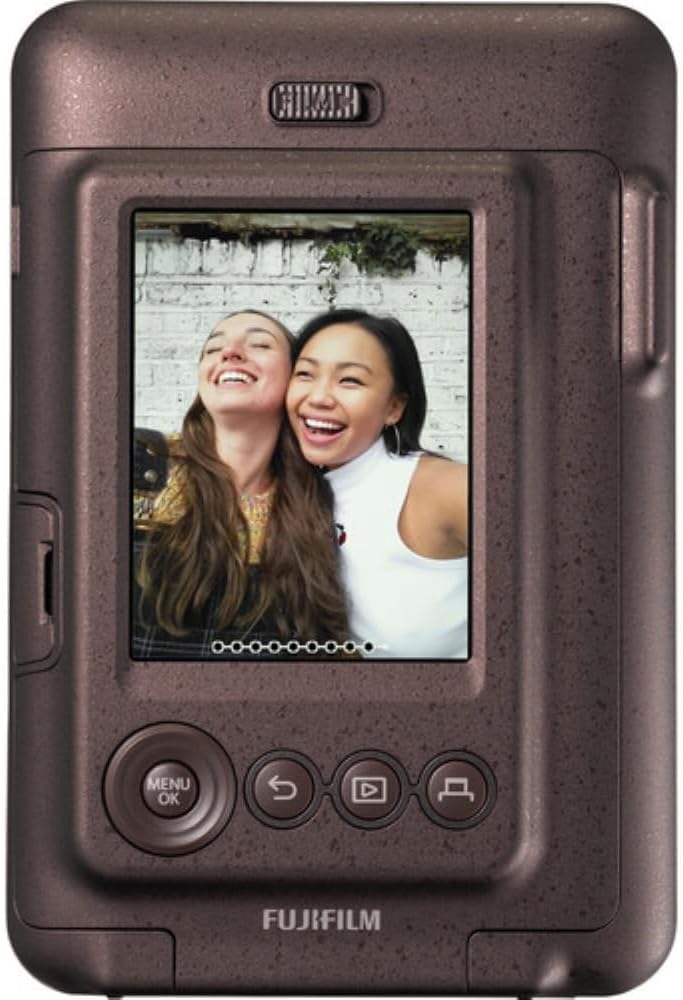 FUJIFILM INSTAX Mini LiPlay Instant Camera | Bronze Bundled with INSTAX Mini Instant Film | 40 Exposures + Cleaning Cloth (4 Items)