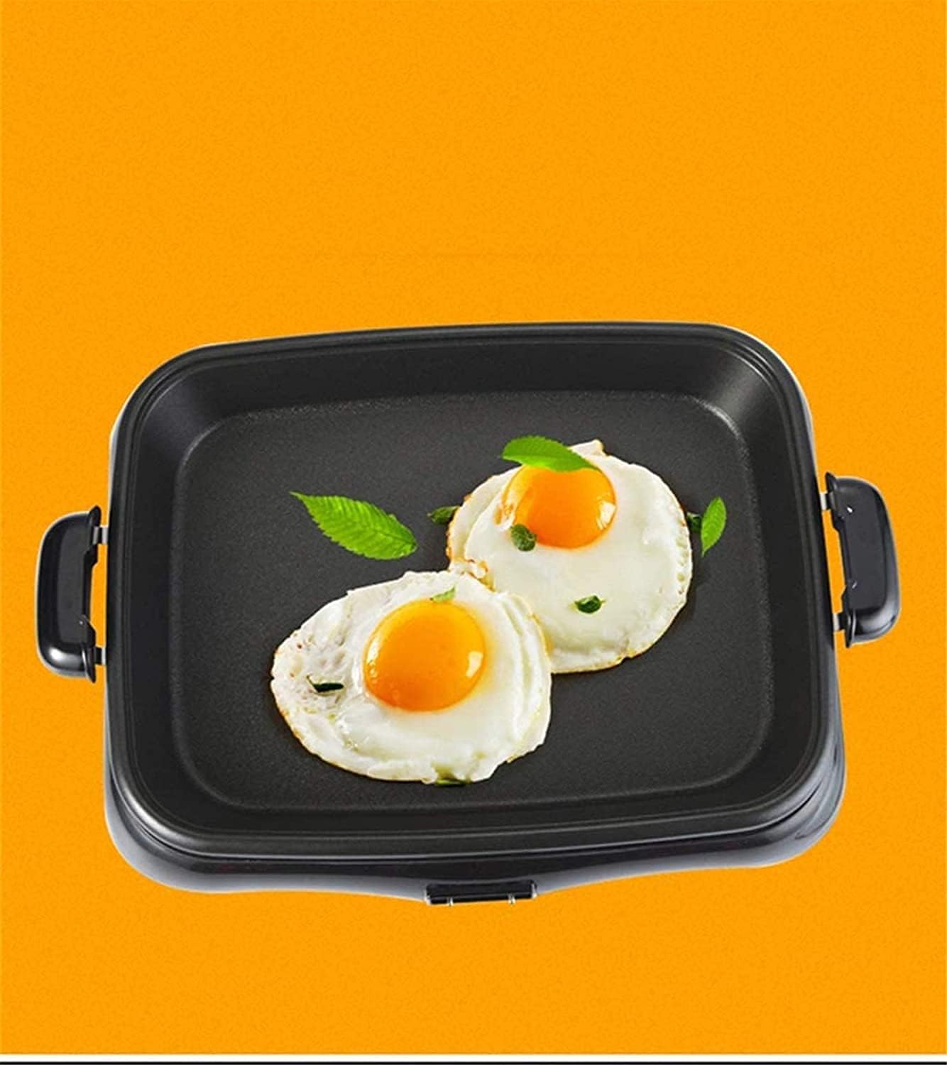Indoor Korean Barbecue Grill Portable Electric Grill, Barbecue Hot Pot Grilled Fish Oven Electric Baking Tray Commercial Rectangular Household Split Grilled Fish Plate Multi-function Smokeless Special