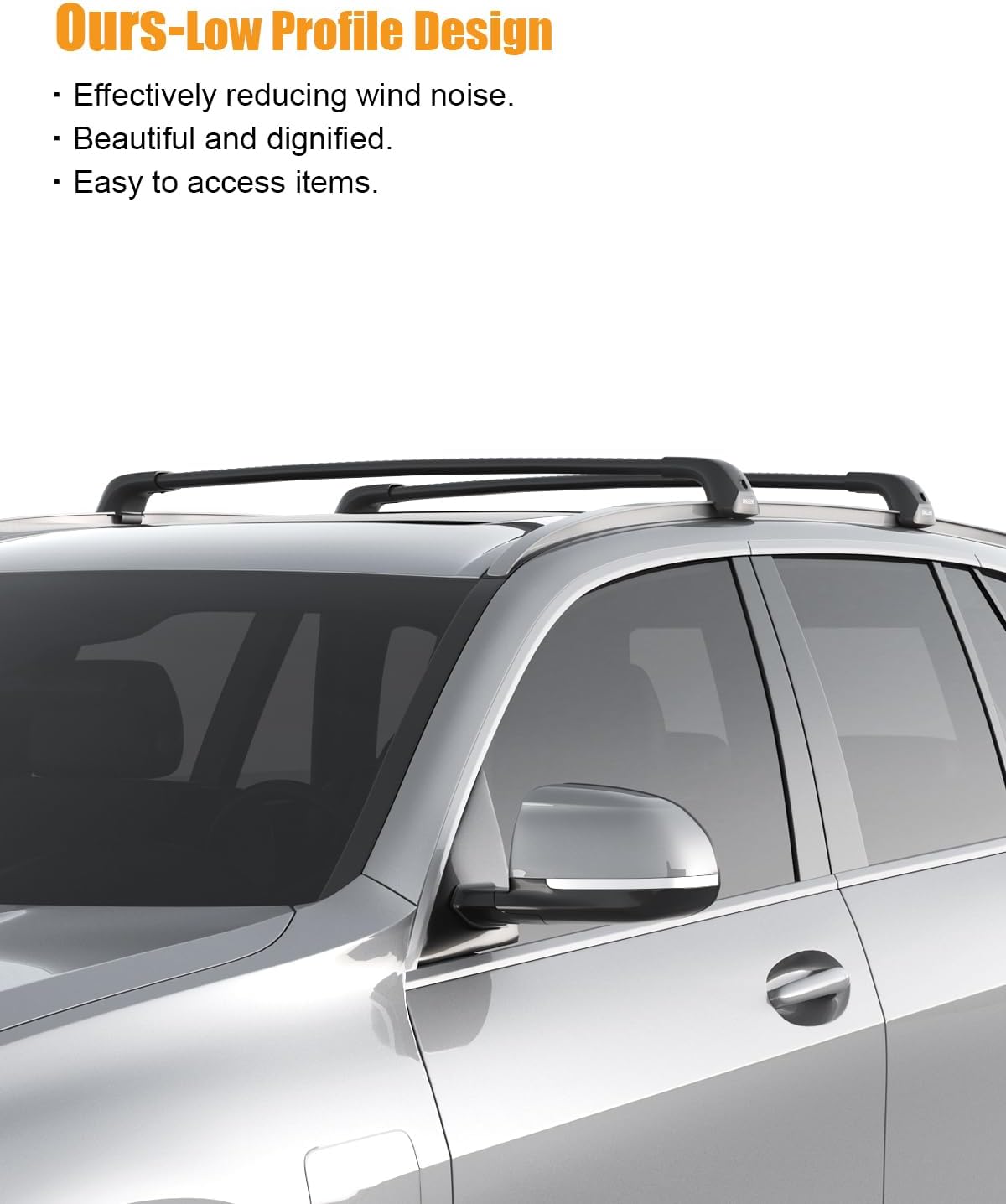 KINGGERI 330lb Lockable Roof Rack Cross Bars Compatible with 2021-2026 Chevy Tahoe & Suburban, GMC Yukon XL, Cadillac Escalade ESV with Flush Side Rails, Heavy Duty Rooftop Aluminum Accessories