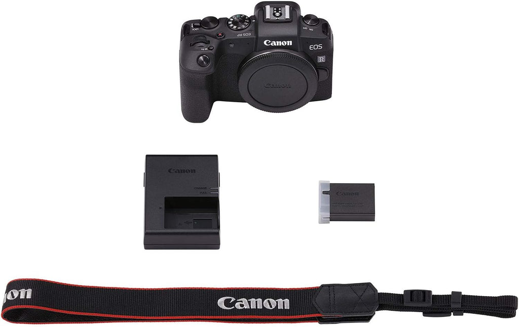 Canon EOS RP Full Frame Mirrorless Vlogging Portable Digital Camera with 26.2MP, CMOS Sensor, Wi-Fi, Bluetooth, 4K Video Recording and 3.0' Vari-Angle Touch LCD Screen, Body, Black