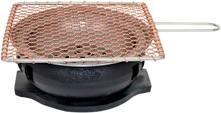 Portable BBQ Grill, Korean BBQ Grill Charcoal Cast Iron 5-10 People Indoor Outdoor Multicolor(F)