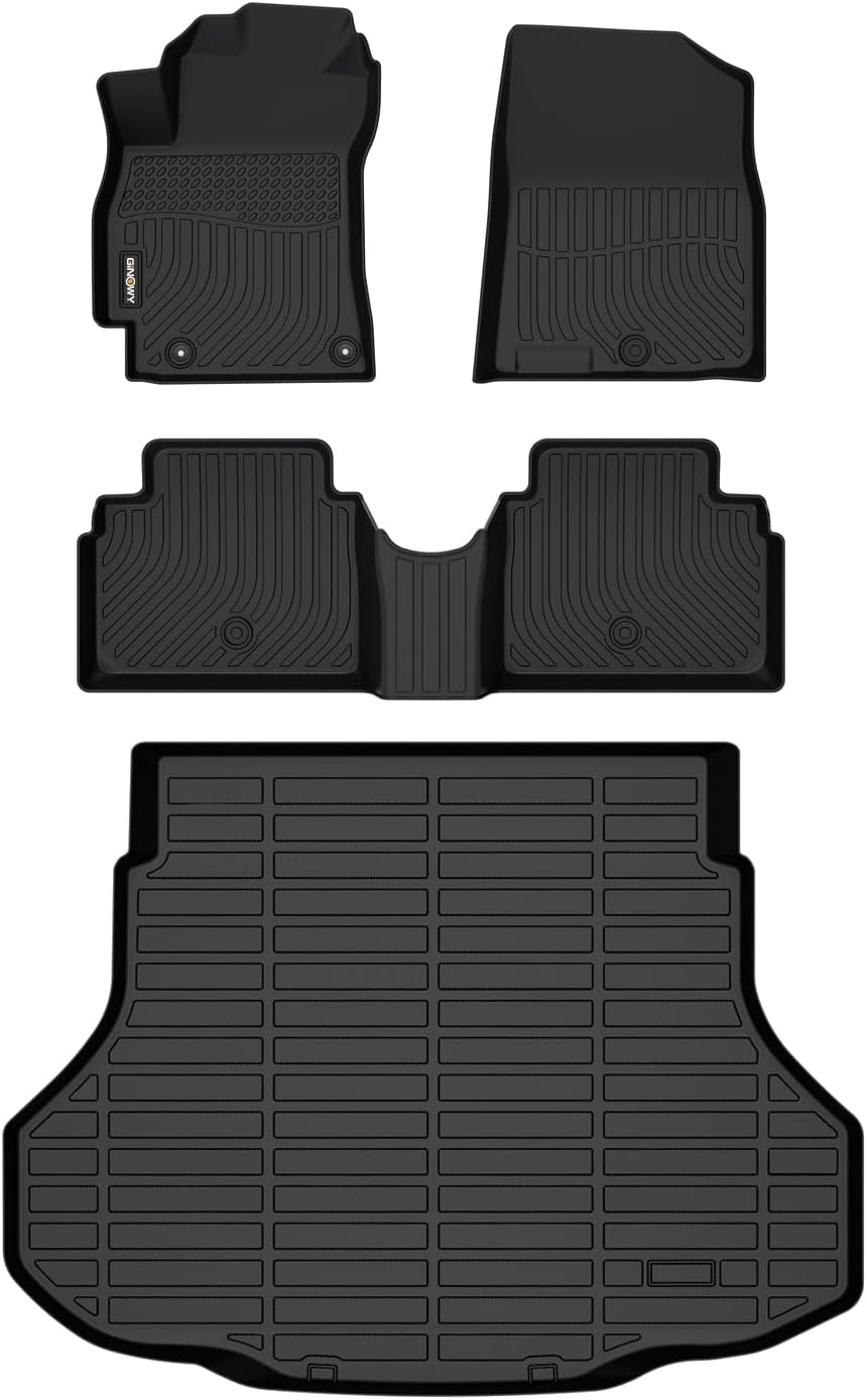 GINOWY- Floor Mats & Cargo Liner for Hyundai Elantra & Elantra N 2026 2025 2024 2023 2022 2021, TPE All Weather Car Mats for Elantra SE丨N Line丨Limited丨SEL丨GT丨GT-Line Car Accessories Mats