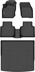 GINOWY-Floor Mats & Cargo Liner for Volkswagen Tiguan 2025 2026, TPE All Weather for VW Tiguan Floor Mats, Waterproof Non-Slip Trunk Mat Floor Liners Accessories Black