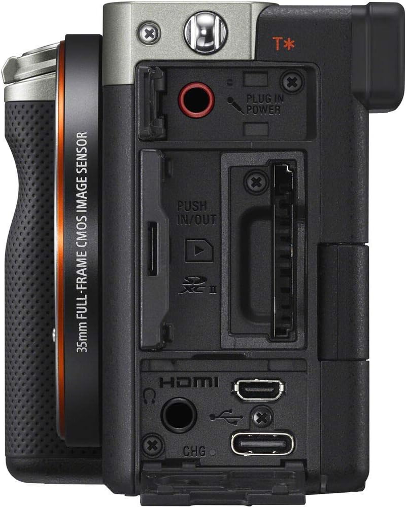 Sony Alpha a7C Mirrorless Digital Camera (Body Only, Silver) (ILCE7C/S) + 64GB Memory Card + 2 x NP-FZ-100 Battery + Corel Photo Software + Case + Card Reader + LED Light + More (Renewed)