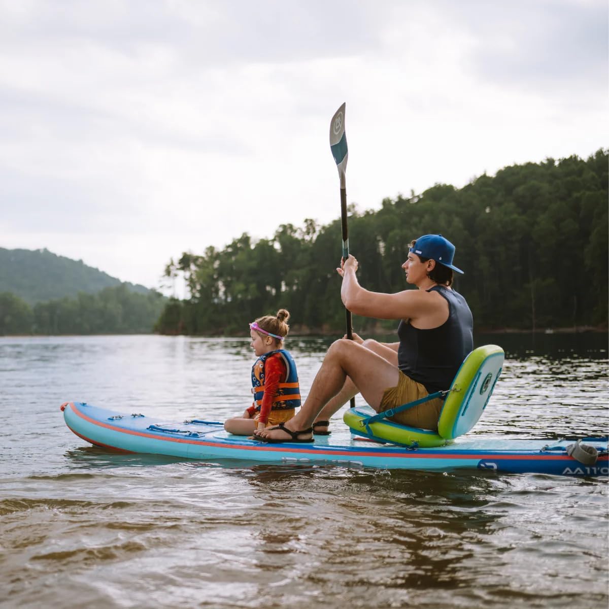 iROCKER All Around 11 7.0 Inflatable Stand Up Paddle Board Premium SUP and Accessories - Made for All Skill Levels - Speed and Stability