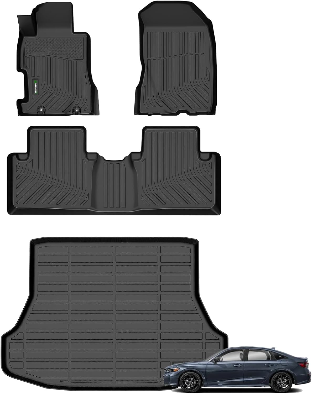 ANBINGO® Floor Mats & Cargo Liner for Honda Civic Hybrid Sedan 2025 2026, All Weather Car Floor Mat Floor Liners for Honda Civic 2025 2026 Accessories-Black