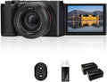 ORDRO G730 5K Digital Camera 12x Optical Zoom, 3.2' Vari-Angle Touchscreen, Auto/Manual Focus for Vlogging and Photography