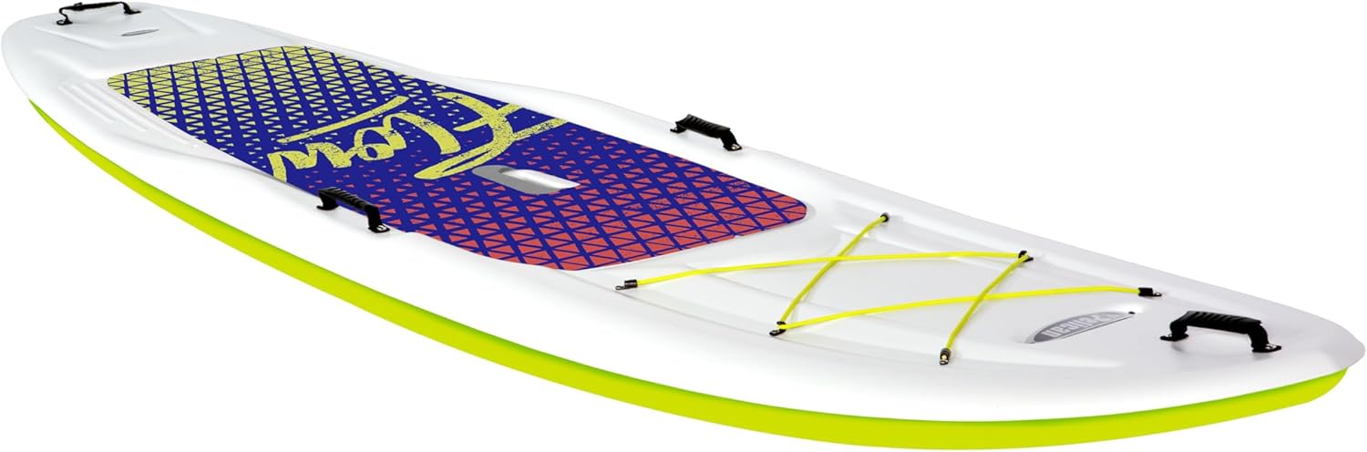 Pelican - Flow 106 Hardshell Stand-Up Paddle Board - Lightweight Board with a Bottom Fin for Paddling, Non-Slip Deck - Perfect for Youth & Adult - 10.2 ft