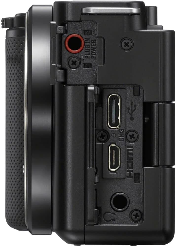 Sony ZV-E10 Mirrorless Camera Black with 16-50mm Power Zoom Lens (ILCZV-E10L) – 24.2 MP APS-C Sensor, 4K Video, Vari-Angle Screen w/ 64GB Memory Card, Bag, Card Reader and More