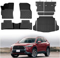 Mixsuper Floor Mat & Cargo Liner for Toyota Corolla Cross 2022-2026(Fuel FWD&Hybrid AWD;Not for Fuel AWD),All Weather TPE Floor Liners for Corolla Cross Accessories,Full Set Anti-Slip Car Mats,Black