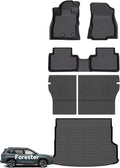Wayhigh® Floor Mats & Seatback Cargo Liner for Subaru Forester Hybrid 2025 2026 (Only Hybrid) All Weather TPE Car Mats Floor Liners Accessories