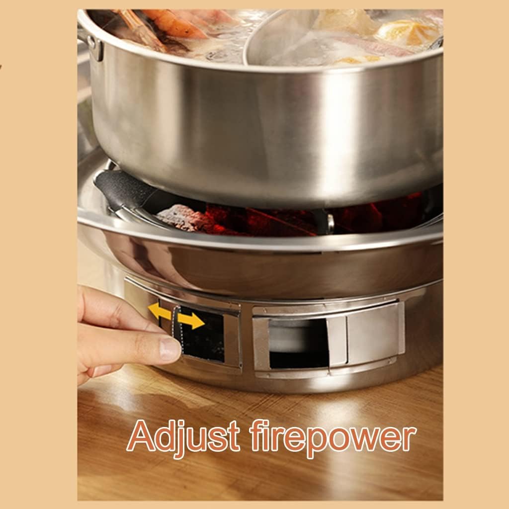 Charcoal Barbecue Grill, Household Korean BBQ Grill, Portable Camping Grill Stove, Tabletop Smoker Grill for 1-2 People (A 35 * 12.5cm)