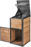 Package Delivery Box with Anti-Theft Lock & Weatherproof Design - 40+ Gallon Large Outdoor Parcel Drop Box for Porch, Metal/Wood Frame for UPS/FedEx Deliveries