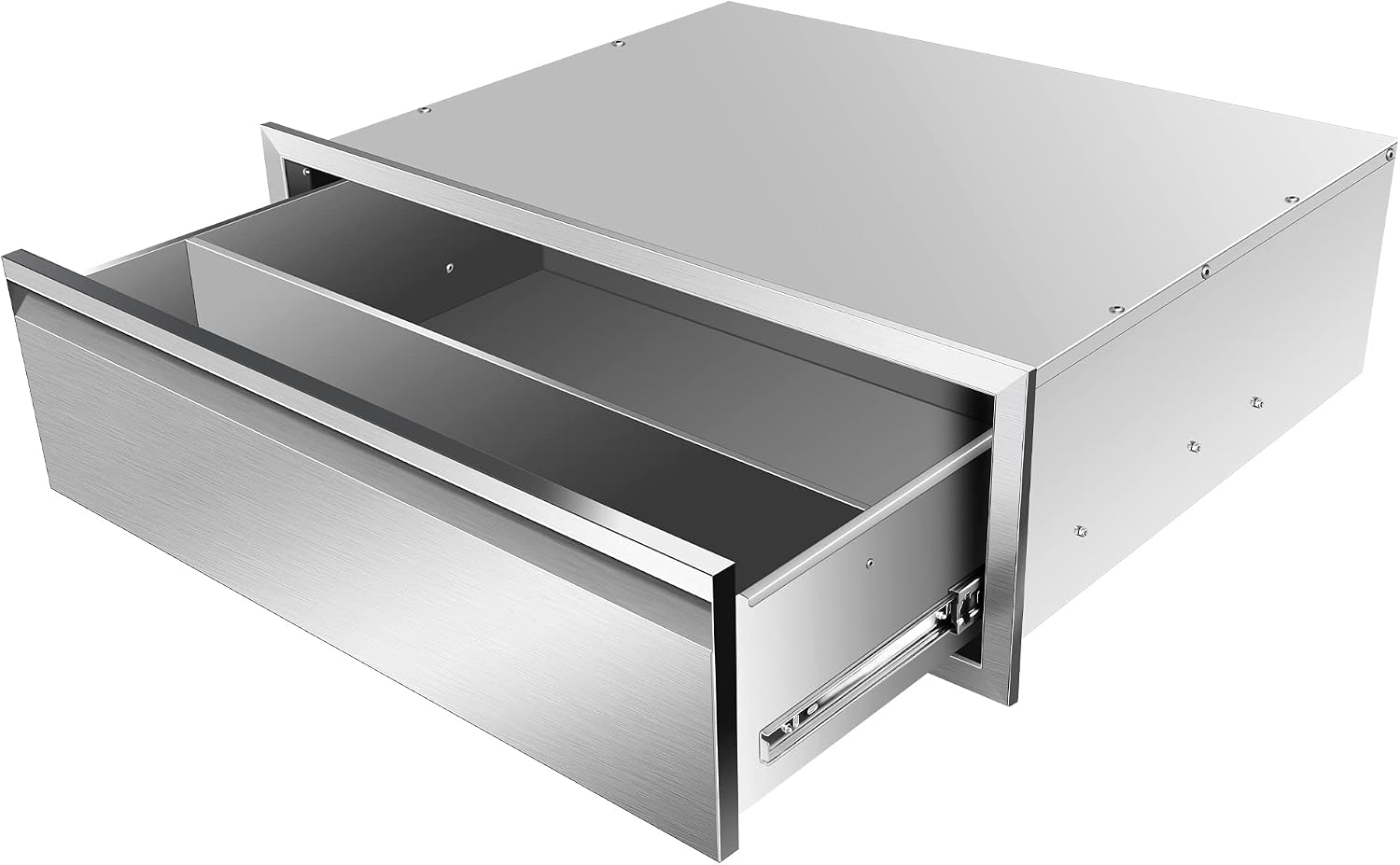 Outdoor Kitchen Drawers, 30W x 10H x 23D Stainless Steel Flush Mount BBQ Single Drawer for Outdoor Kitchen Island, or Patio Grill Station