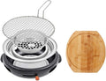 Portable BBQ Grill, Korean BBQ Grill Cast Iron 32cm x 10cm Multicolor Pack of 8 for 4-6 People(A)