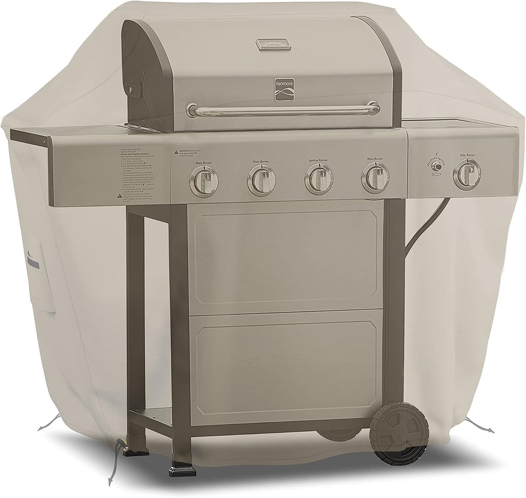 Covers & all BBQ Grill Cover, 12 Oz Waterproof UV & Weather Resistant, Outdoor Cover with Air Vents & Drawstrings (50' Inch, Beige)