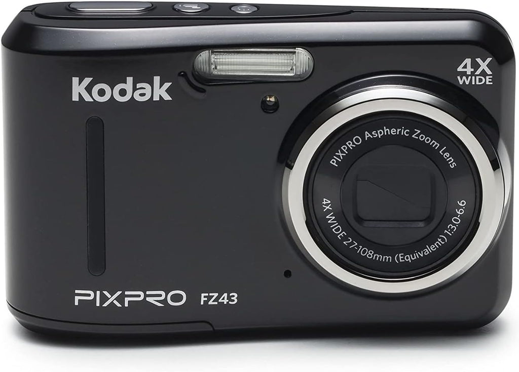 Kodak PIXPRO FZ45 Friendly Zoom Digital Camera (Black) Bundle with Photography Cleaning Kit, Camera Case, 32GB Memory Card and High-Performance Ultra Alkaline AA Batteries (20-Pack) (8 Items)