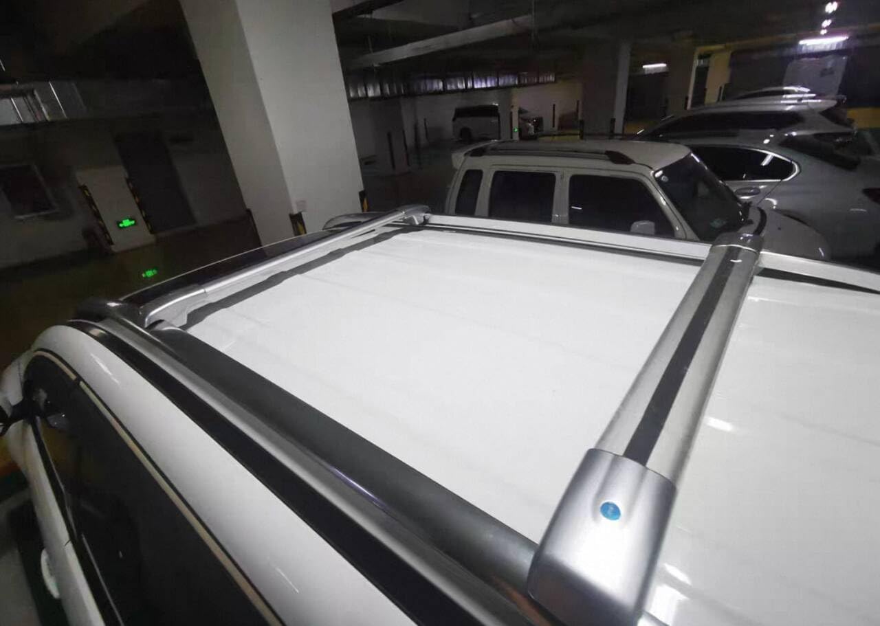 2PCS Crossbar Fits for Hyundai Venue 2022 2023 2024 2025 SEL Limited with Raised Roof Rails Silver Cross bar Aluminum Cargo Carrier
