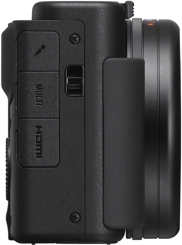 Sony ZV-1 Digital Camera Black DCZV1/B, 2 x 64GB Memory Card, Case, 3 x NP-BX1 Battery, Card Reader, LED Light, Corel Photo Software, HDMI Cable, Rode Compact Mic, Charger, and More