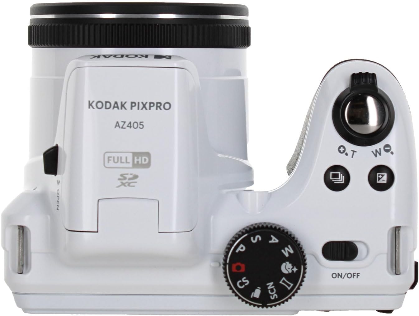 Kodak Pixpro AZ405 Digital Camera in White (AZ405WH) Bundle Including: 128 GB Memory Card, Rechargeable Batteries, Case, Flexible Tripod, Neck Strap, Lens Caps, Full Cleaning Kit, More Accessories