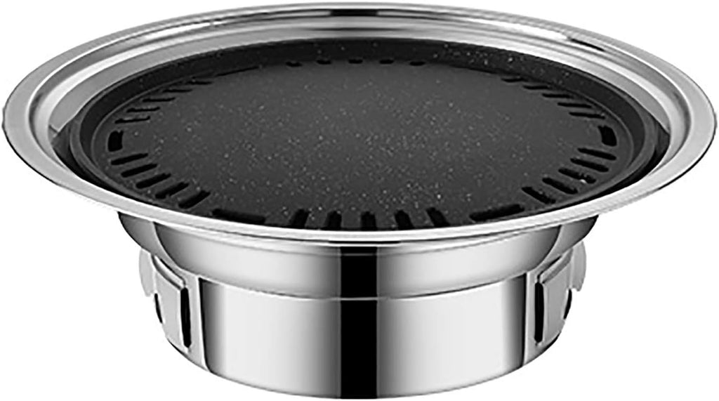 BBQ Barbeque Barbecue Grill, BBQ, Household Charcoal Smokeless Maifan Stone Baking Pan, Indoor and Outdoor Korean 6-8 People (Color : C, Size 40cm13.5cm), 40cm*13.5cm
